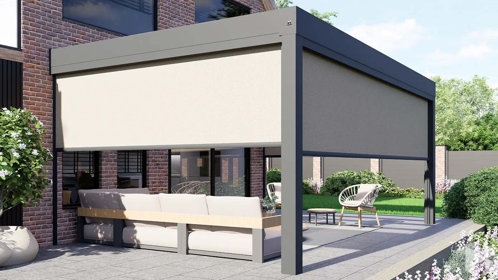 Veranda-Überdachung Modell Cube – BR-Terrassen