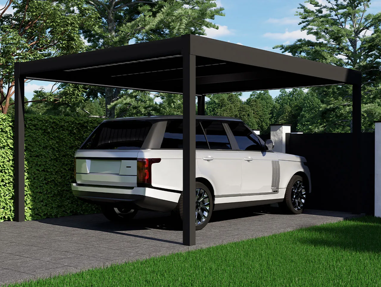 Carport aus Aluminium – Projekt von BR-Terrassen