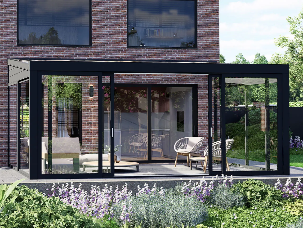 Kaltwintergarten mit Glasfronten – Projekt von BR-Terrassen