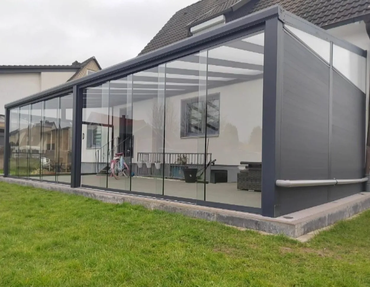 Kaltwintergarten mit Glasschiebetüren – Projekt von BR-Terrassen
